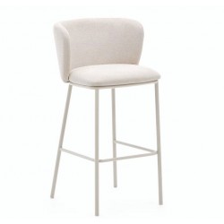 Conjunto de 2 Bancos Altos de Metal Branco e Preto Elia VeryForma Conjunto de 2 Bancos Altos de Metal Branco e Preto Elia VeryForma