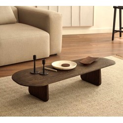 Mesa de Café em Madeira de Carvalho Escuro Lounge Pita VeryForma Mesa de Café em Madeira de Carvalho Escuro Lounge Pita VeryForma