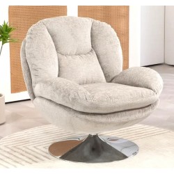 VeryForma Taupe Drehstuhl mit Samtauflage VeryForma Taupe Drehstuhl mit Samtauflage