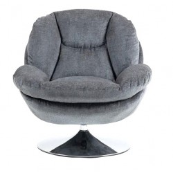 Sedia girevole VeryForma con piano in velluto grigio scuro Sedia girevole VeryForma con piano in velluto grigio scuro