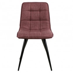 Conjunto de 4 Cadeiras de Jantar VeryForma Lize, Tecido Roxo, Pernas de Metal Conjunto de 4 Cadeiras de Jantar VeryForma Lize, Tecido Roxo, Pernas de Metal