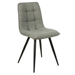 Lot de 4 Chaises Repas Lize tissu vert Pieds métal VeryForma Lot de 4 Chaises Repas Lize tissu vert Pieds métal VeryForma