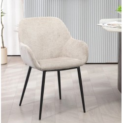 Set 2 Sedie da Pranzo Ibis Tessuto Ciniglia Tortora Gambe in Metallo VeryForma Set 2 Sedie da Pranzo Ibis Tessuto Ciniglia Tortora Gambe in Metallo VeryForma