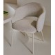 Conjunto de 2 cadeiras Aina em tecido chenille bege e metal VeryForma