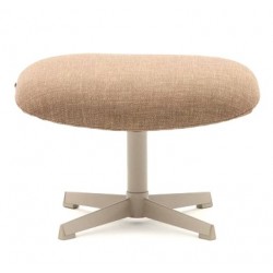 VeryForma Light Brown Fabric and Metal Aspe Footstool