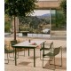 Sedia Arvin Swirl in tessuto ciniglia beige e gambe in legno di rovere VeryForma