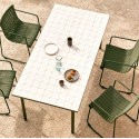 Arvin Swirl Chair in Beige Chenille Fabric and VeryForma Oak Wood Legs
