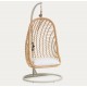 Silla colgante Kate en ratán natural y acero VeryForma
