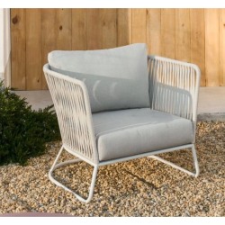 Saco Outdoor-Sessel aus Seil und grauem Stahl VeryForma Saco Outdoor-Sessel aus Seil und grauem Stahl VeryForma
