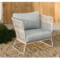 Sillón de exterior Saco en cuerda y acero gris VeryForma