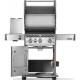 Napoleon Rogue® PRO 425 BB SIZZLE ZONE™ gas barbecue and 4 burners, one of which is lateral
