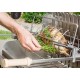 Le Marquier Irissarry Edelstahlgrill mit Drehspieß 78x32