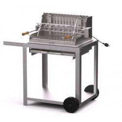 Barbecue Le Marquier Mendy Inox avec Chariot et Tournebroche