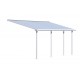 Pérgola de pared Olympia 3x6,1m de aluminio blanco y policarbonato Canopia