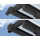 Pérgola de pared Olympia 3x9,15m de aluminio gris y policarbonato Canopia