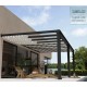 Pérgola de parede em alumínio Stockholm 3,5x6,6m Cinzento antracite e telhado transparente Canopia