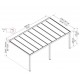 Pérgola de parede em alumínio Stockholm 3,5x6,6m Cinzento antracite e telhado transparente Canopia