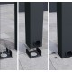 Pérgola de pared de aluminio Stockholm de 3,5x6,6m Techo transparente gris antracita y Canopia