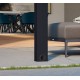 Pérgola de pared de aluminio Stockholm de 3,5x6,6m Techo transparente gris antracita y Canopia